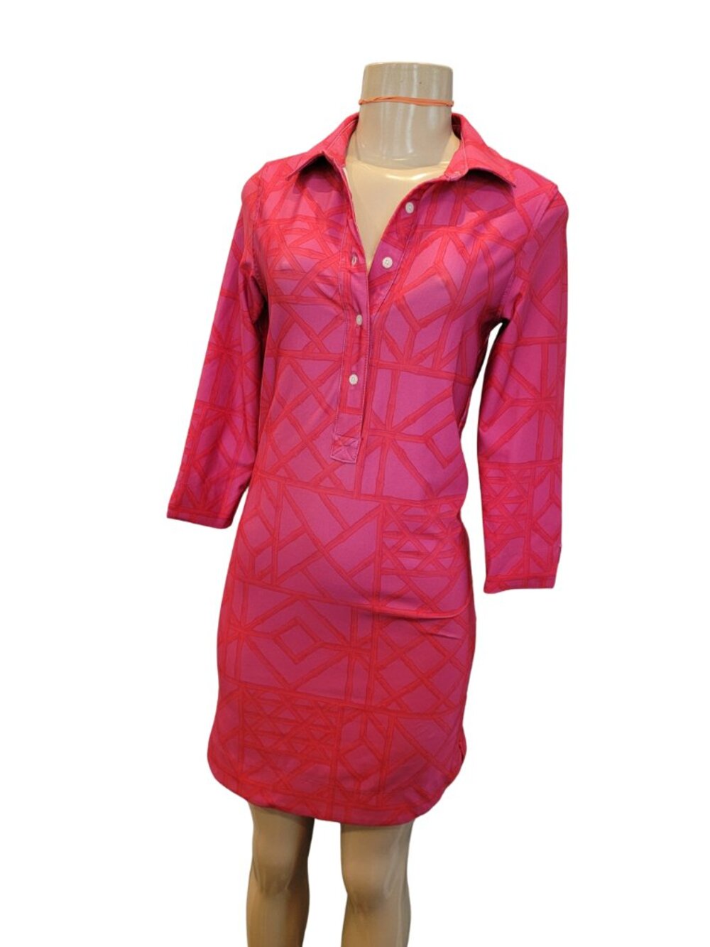 Vineyard Vines Sankaty Bamboo Lattice Margo Shirt Dress